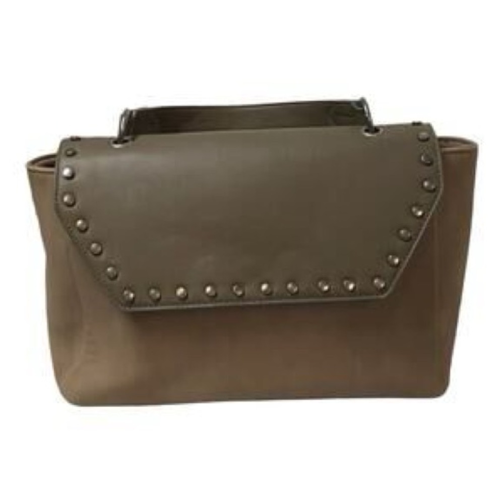 Universal Thread Olive Studded Flap Crossbody Bag… - image 1